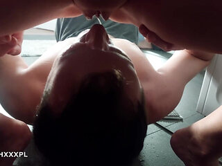 Piss in Mouth Compilation His Tongue Is My Toilet Paper After I Pee in His Mouth