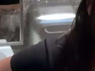 Pervy Wife Gets Fucked in Gas Station Bathroom