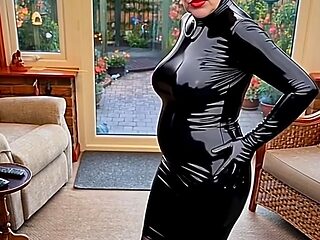 Cathy Golf Club Slut Shiny Latex High Heel Granny Prostitute