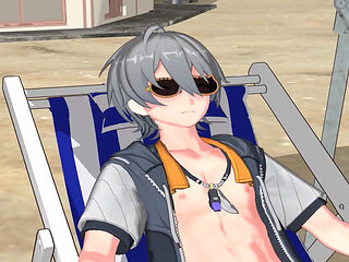 Zenless Zone Zero - Yuzuha and Alice’s Secret Beach Sex with Wise - Seductive Moans - 3D NSFW Animation