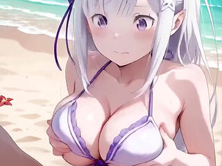 Emilia's Bikini Beach Seduction