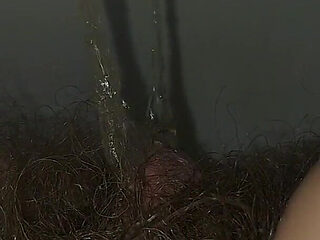 Pissing Woman, Hairy Pussy Pissing