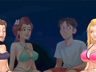 Summertime saga schoolgirl partying with Misskitty2k