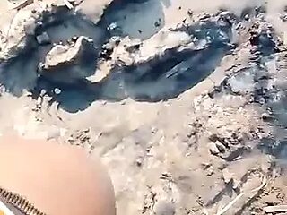 African Amateur Sprays Milk Outdoors