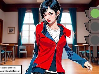 Sexy anime JOI video - green light, red light commands for solo play in Spanish