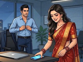 Indian secretary marries hardcore Dia in the night office promotion animation