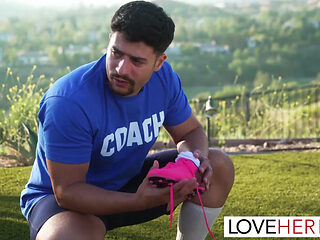 Outdoor Cock Riding With Athletes Dave Candle And Lana Gee