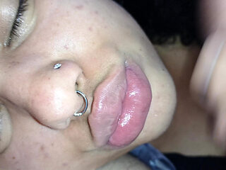 CREAMPIE ON HER SLUT FACE, SHE LOVES IT