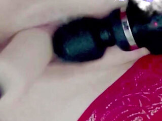 Very Wet Pussy Close-up, Vibrator on Clit, Fuck Pussy Sex Machine