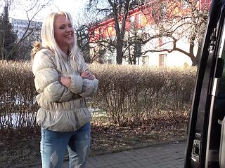Public passion: Kathy and her lover in a steamy ride