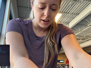 Nadia Foxx Orgasms Wildly on Gym Stairmaster After Drive-Thru