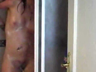 White Girl Takes a Shower, Look How Hot She Is