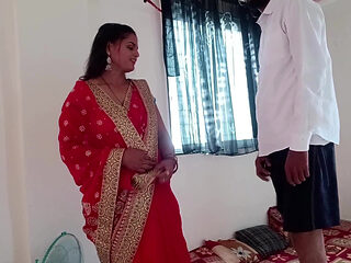 The electrical shop owner came to Riya Bhabhi's house to put a bulb when Riya Bhabhi grabbed his penis and started sucking it and did it