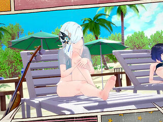 Yelan x Shenhe at the beach (genshin impact) P1 STORY