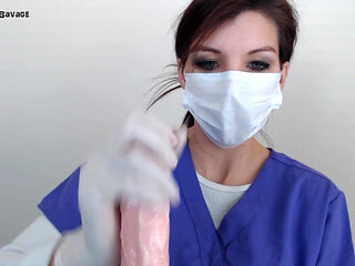 Milking Procedure Handjob - Latex Gloves