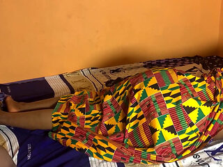Stepsister on My Bed Wearing Only Panties (african Homemade)