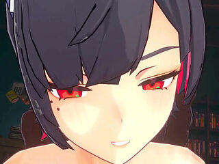 Zenless Zone Zero - Ellen JOE Gets Pounded in Every Hole by Wise and a Big Black Man - 3D Hentai Animation