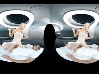 Virtual Reality Space Ride with Czech Sexpots Patty Michova and Vanessa