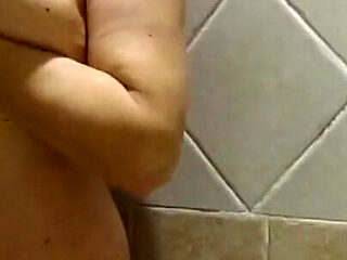 Now I will take off my bikini in the bathroom and take shower... come and see me completely naked and play with water...