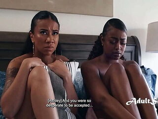 Busty Ebony Lesbians Blackmailed Into Threesome With BBC - Taboo Story