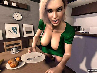 Hot 3D Hentai: Visiting Aunt Marge Gets Sweet POV Fuck