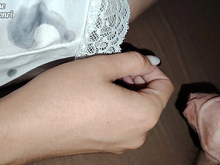 Secretly Jerking off to My Stepsister's Small Hand. Part 1