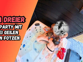 Pool Party Escalates with Two Horny Teen Pussies!