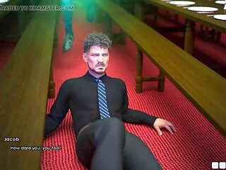 Enthusiastic cartoon ride to climax with wild public action