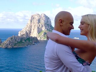 Blondie Kenna takes Christian's massive cock in a steamy poolside scene