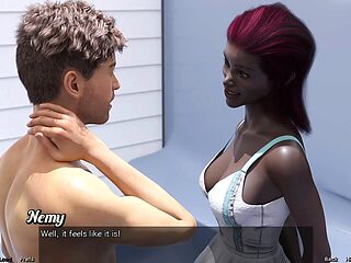 Lost in space with a big ass ebony babe in this interactive adult visual novel