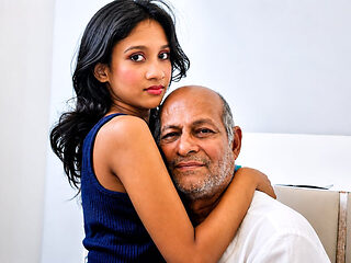 Indian Asian Desi Old Man Kissing Licking Sucking Fucking Young Girl Video
