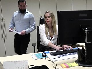 French Secretary Gets Pounded At Her Desk