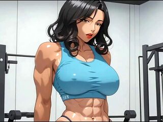 Michele Henris Futanari Gym Dildo Tease