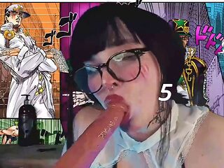 Make-up, suck off, spit