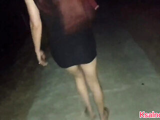 Redhead Wife Gives Blowjob on Beach Walk - Amateur Couple Outdoor Sex