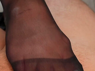 German Secretary Turns Colleague Into Slave Footjob Shoejob Cum Inside Stockings
