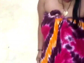 Desi Chubby Girls in Colorful Saree Wrap - Busty Amateur Bedroom Fun