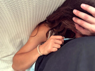 Intense Deepthroat Gagging Blowjob on the Sofa Part 3