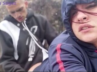 Young guy gives wicked doggystyle on the beach to a babe with big natural tits