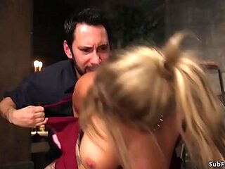 Hard abs big tits blonde niece of boss Savana Styles tries to trick warehouse worker Tommy and he turns the table and fucks her in rope bondage