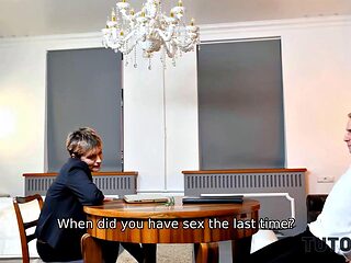 Brunette Student Pounds Tutor with Short Hair in Missionary, 69 and Variety of Hot Poses