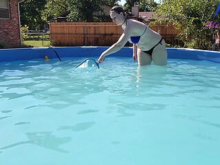 Cleaning My Pool in a Bikini