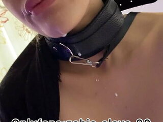 Tied up Arab Muslim girl getting milk in her mouth