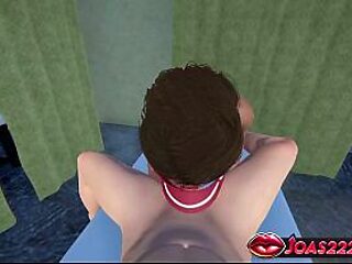 Beach girl Gonsabella enjoys a sloppy blowjob on the sand in this Rule34