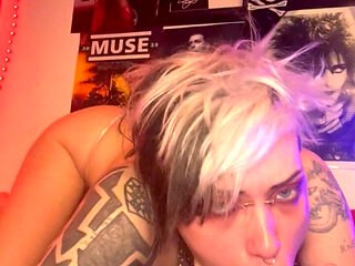 Silver Micro Bikini Sloppy Solo BJ Topless