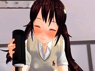 Oral job, asian, 2d