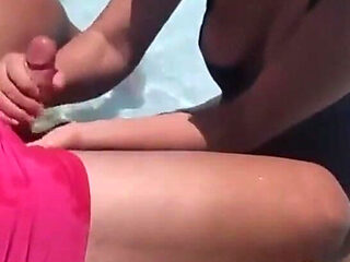 Random Guy Vacation Pool Blowjob