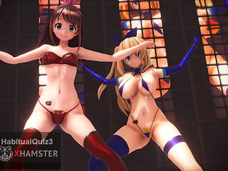 mmd r18 Kizuna AI & Mirai Akari FUCK Me sex dance ahegao ntr fuck hard dildo 3d hentai