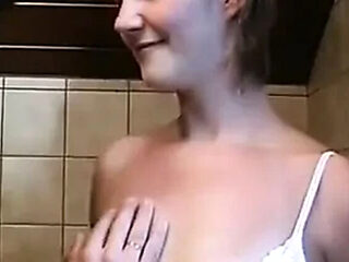 German Amateur Pregnant Fuck - Homemade Blowjob & Cum on Big Tits