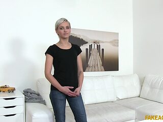 Fake Agent - Model Banged Doggy style Style On Desk 1 - Janie Sky